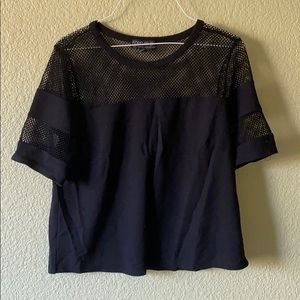 Mesh Black Crop Top